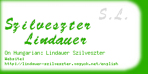 szilveszter lindauer business card